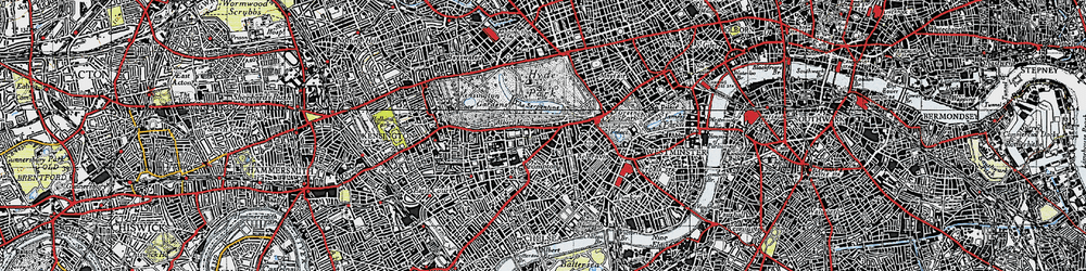 Old map of Brompton in 1945
