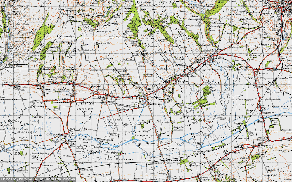 Old Map of Brompton-by-Sawdon, 1947 in 1947