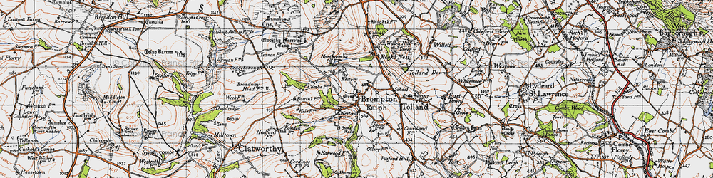 Old map of Brompton Ralph in 1946