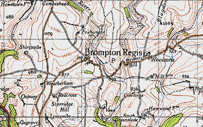 Old map of Brompton Regis in 1946