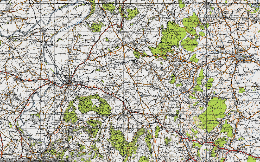 Old Map of Bromsash, 1947 in 1947
