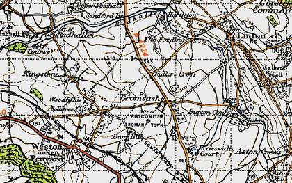 Old map of Bury Hill in 1947