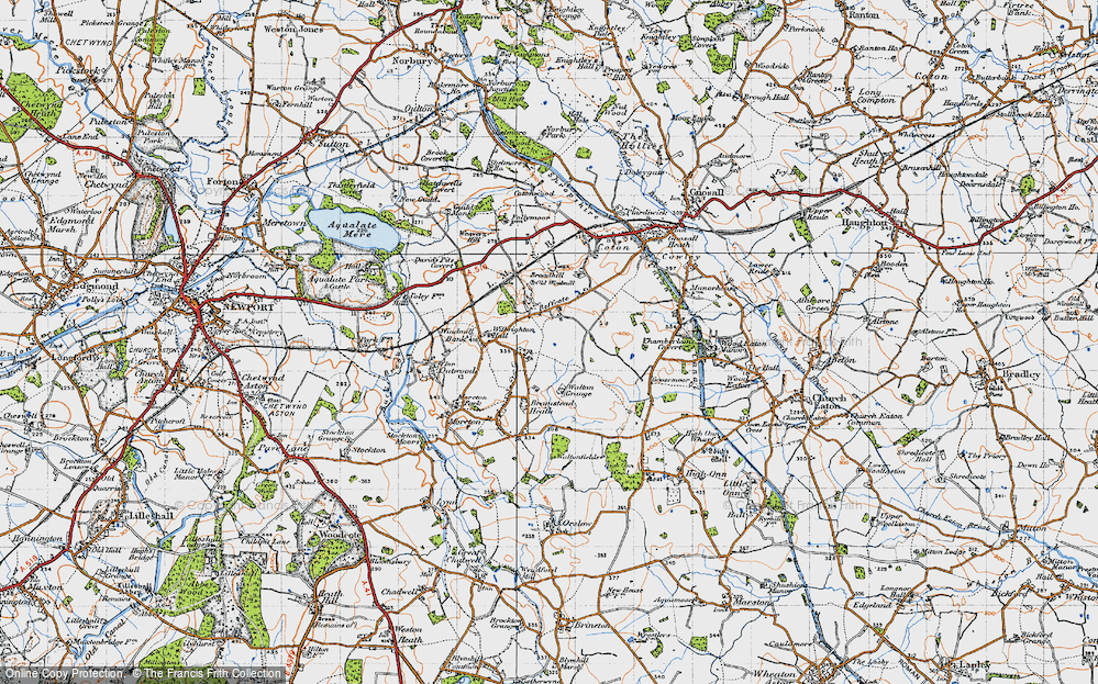 Old Map of Bromstead Common, 1946 in 1946
