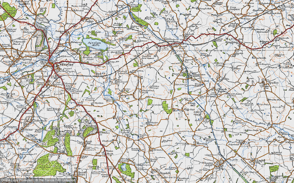 Old Map of Bromstead Heath, 1946 in 1946