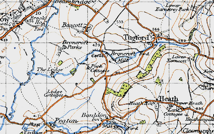 Old map of Broncroft in 1947