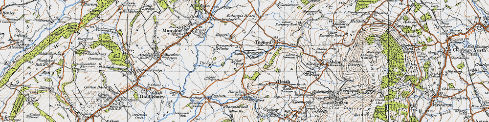 Old map of Broncroft in 1947