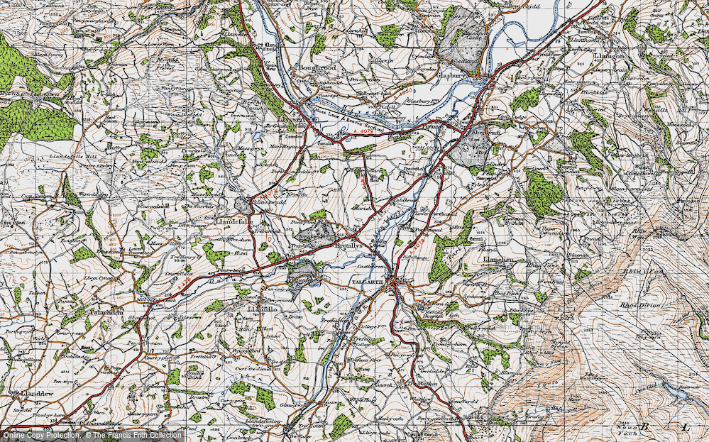 Old Map of Bronllys, 1947 in 1947