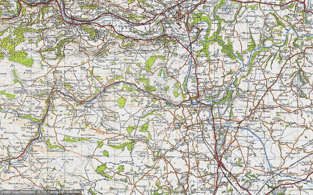 Old Map of Bronygarth, 1947 in 1947