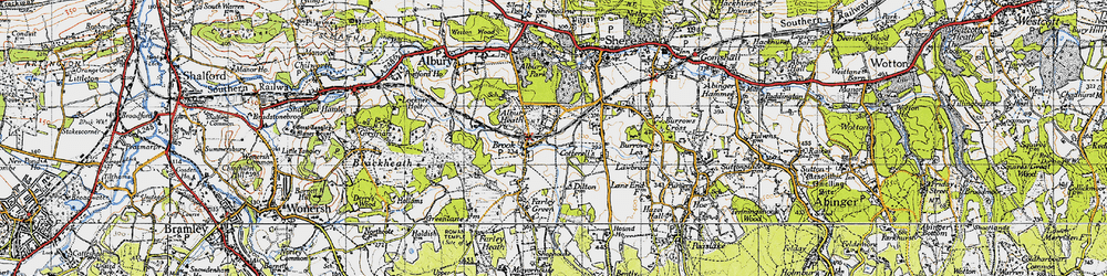 Old map of Brook in 1940