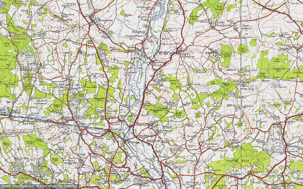 Old Map of Brook, 1945 in 1945