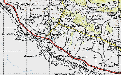 Old map of Brook in 1945