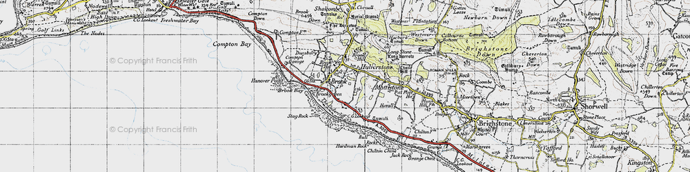 Old map of Brook in 1945