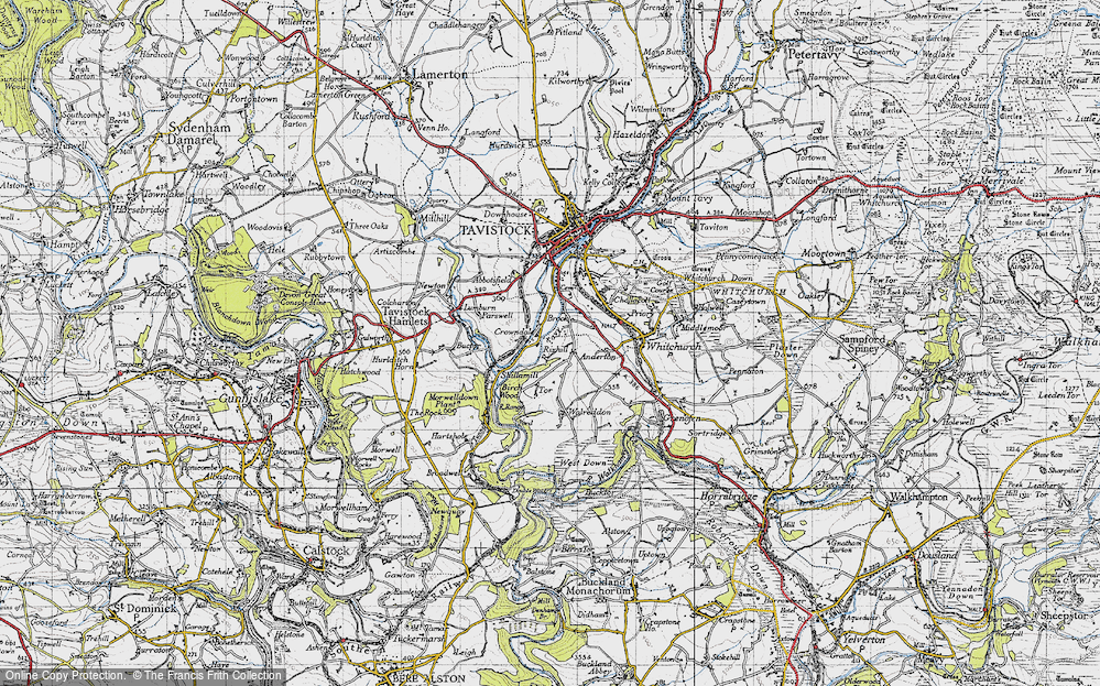 Old Map of Historic Map covering Broadwell in 1946