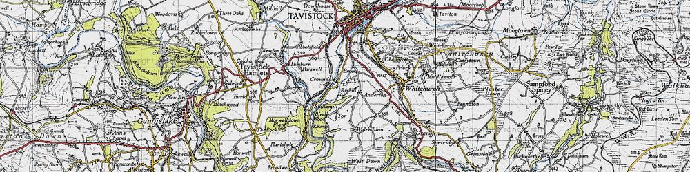Old map of Anderton in 1946