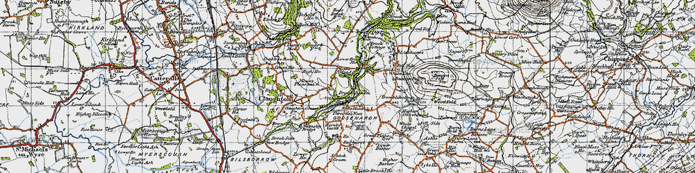 Old map of Banister Hey in 1947