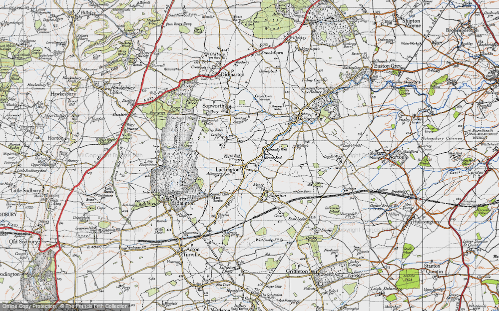 Old Map of Brook End, 1946 in 1946