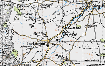 Old map of Brook End in 1946