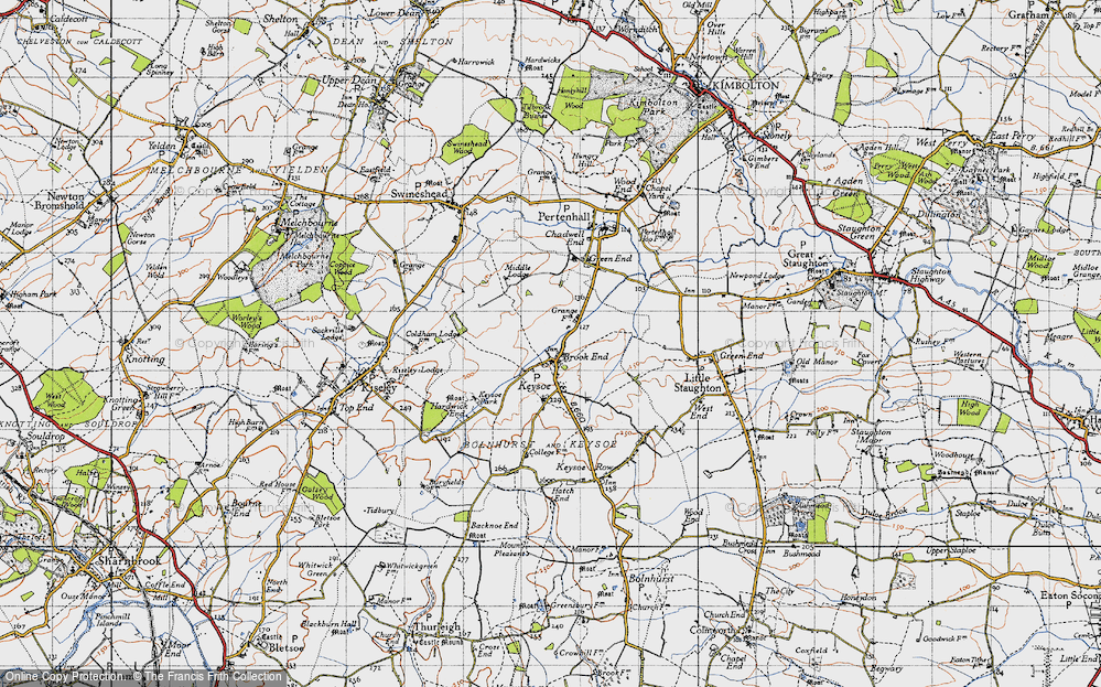 Old Map of Brook End, 1946 in 1946