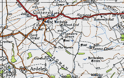 Old map of Berkesdon Green in 1946