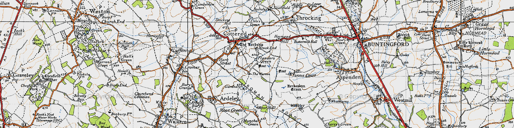 Old map of Berkesdon Green in 1946