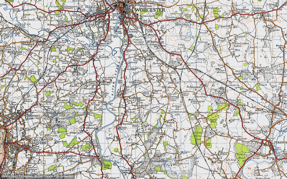 Old Map of Brook End, 1947 in 1947