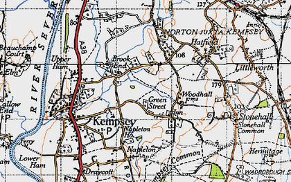 Old map of Brook End in 1947