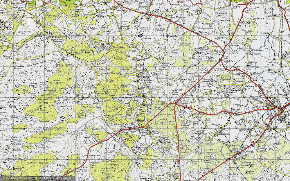Old Map of Brook Hill, 1940 in 1940