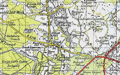 Old map of Brook Hill in 1940
