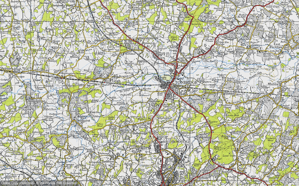 Old Map of Brook Street, 1946 in 1946