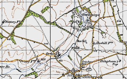 Old map of Brookenby in 1946