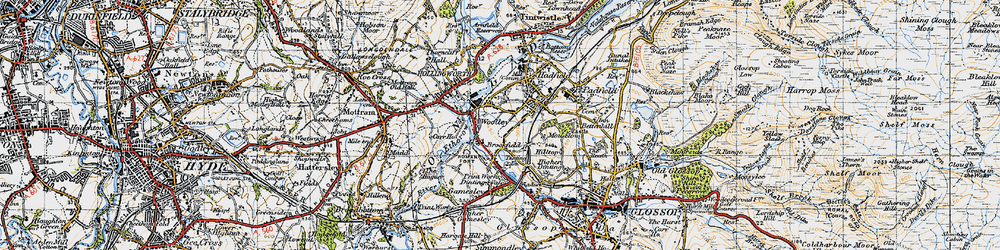 Old map of Brookfield in 1947