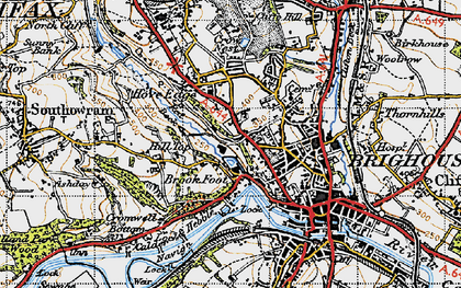 Old map of Brookfoot in 1947