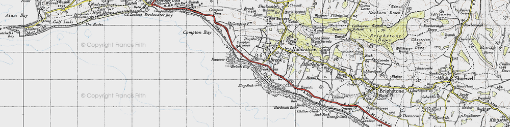 Old map of Hanover Point in 1945