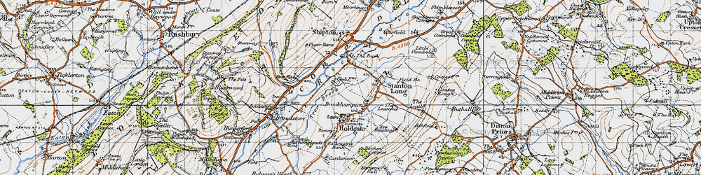 Old map of Brookhampton in 1947