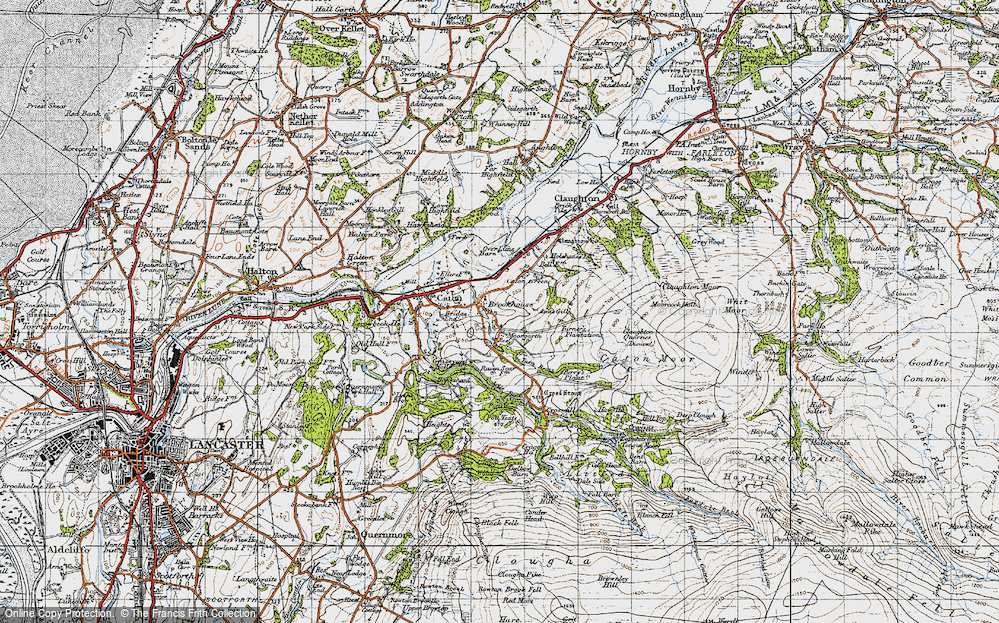 Old Map of Historic Map covering Artle Beck in 1947