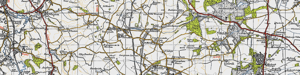 Old map of Brookhouse in 1947