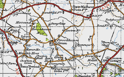 Old map of Brookhouse Green in 1947