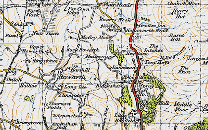 Old map of Brookhouses in 1947