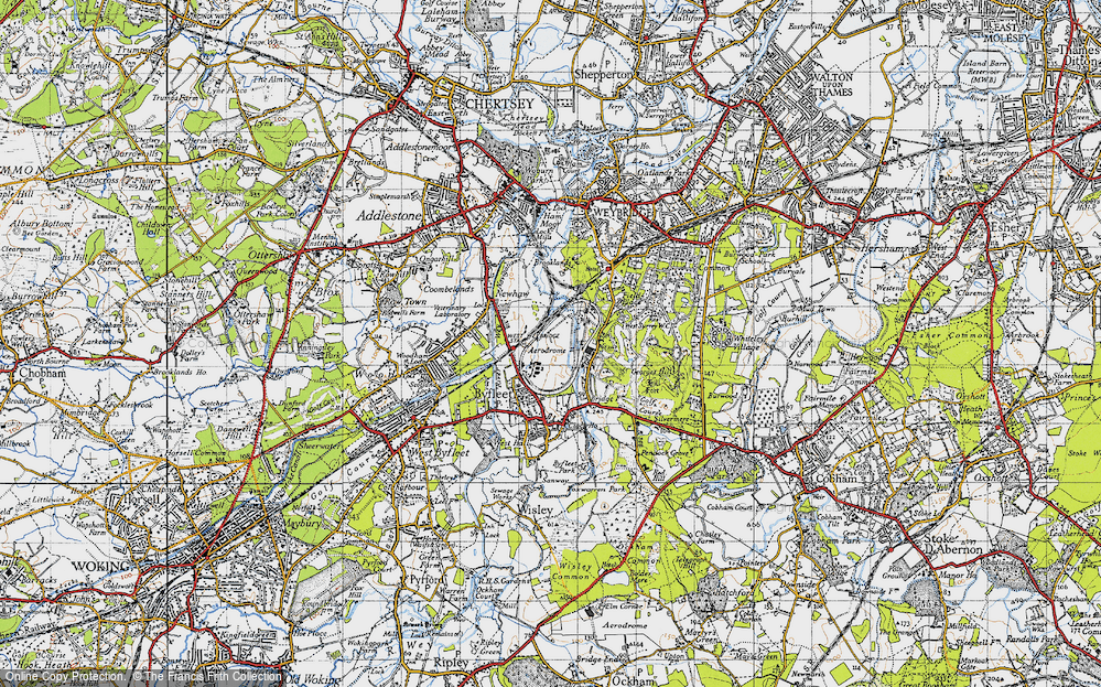 Old Map of Brooklands, 1940 in 1940