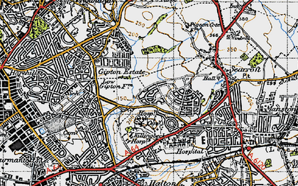 Old map of Brooklands in 1947
