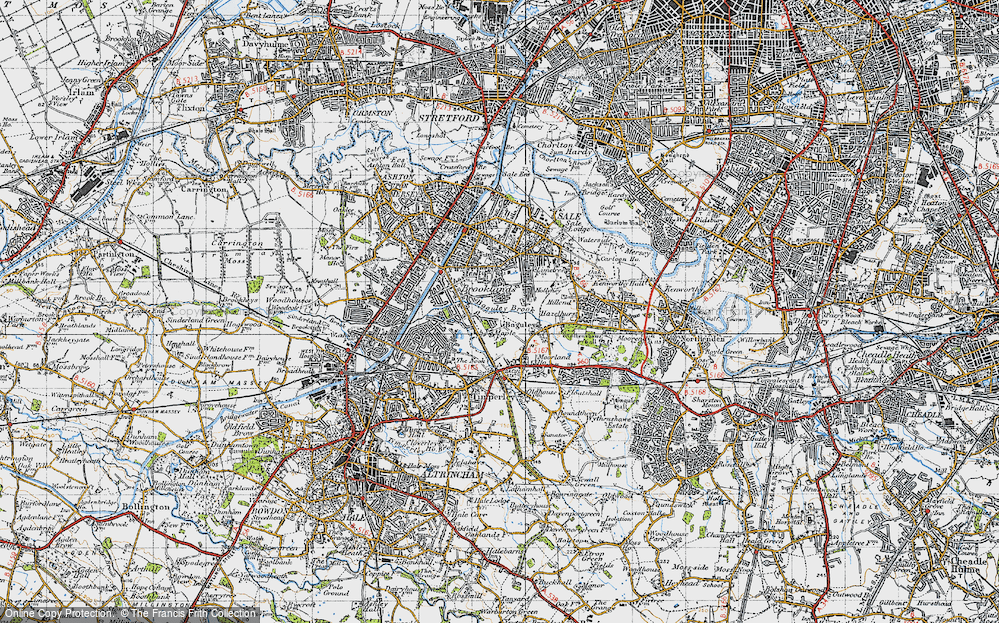 Old Map of Brooklands, 1947 in 1947