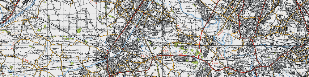 Old map of Brooklands in 1947