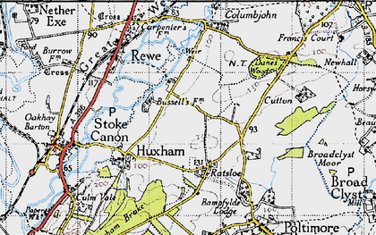 Old map of Belfield Ho in 1946