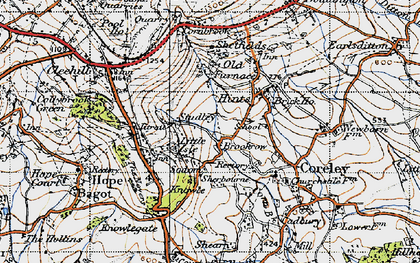 Old map of Brookrow in 1947