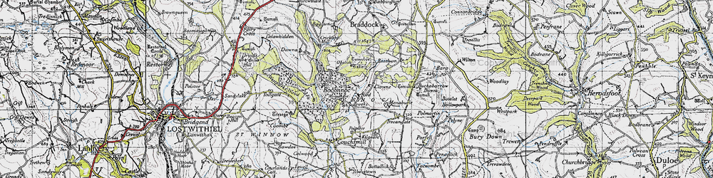 Old map of Brooks in 1946