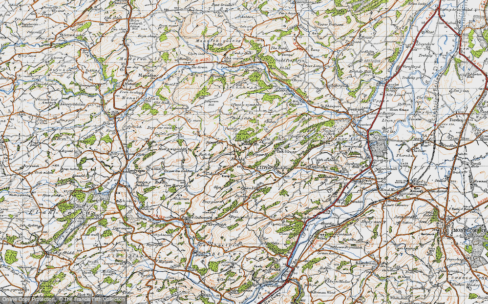 Old Map of Brooks, 1947 in 1947