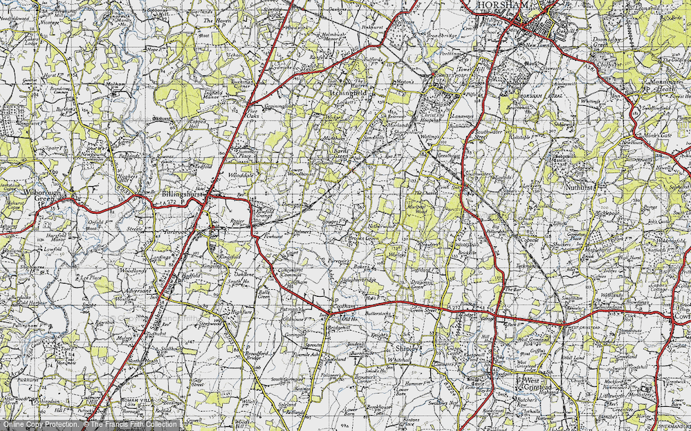 Old Map of Brooks Green, 1940 in 1940