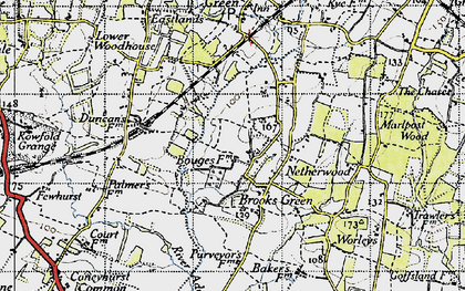 Old map of Brooks Green in 1940