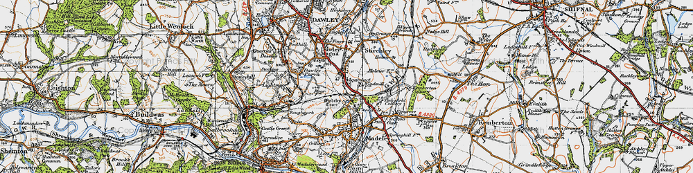 Old map of Brookside in 1946