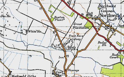 Old map of Brookville in 1946